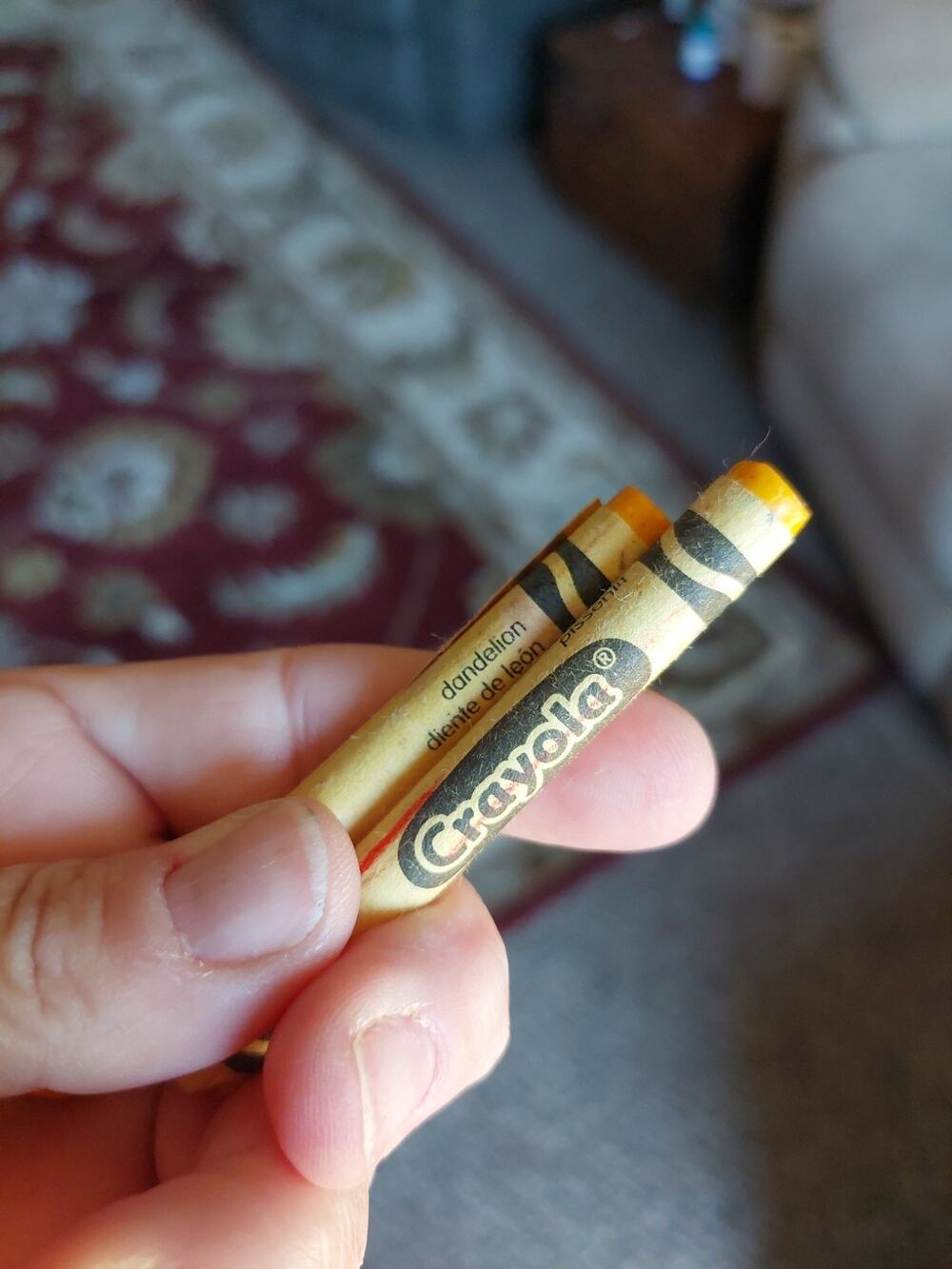 2 Retired Crayola Dandelion Crayon Rare 90s Crayons